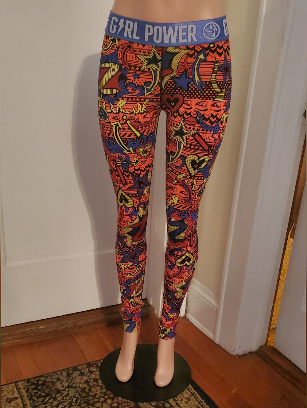 Zumba- Girl Power Dance  WorkOut Leggings - Size Medium M - Picture 5 of 6